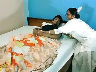 Observe this Indian nurse humiliate her patient with muddy chat & rear end-fashion orgy in the Hospital