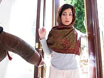 Nadia Ali & Jovan Jordan get ultra-kinky with each other as they help the hijab-dressed in teenager to the surroundings