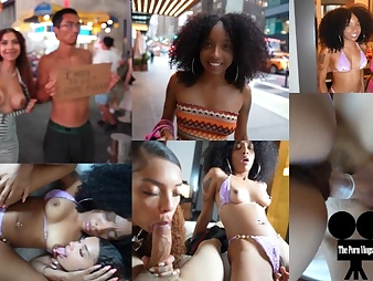 Witness The Porno Vlogs, black superstars, get their cock-squeezing cooters romped in public by a suspended dark-hued stud