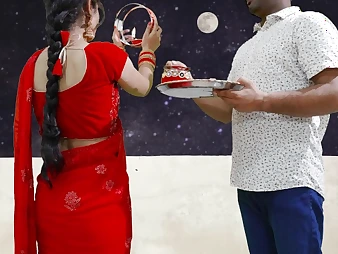 Your Priya's Highly first Karva Chauth: Watch Her Get Down & Sloppy with a Rock-hard Dick Under the Sky