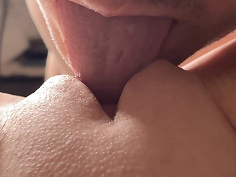 Cherry_Ice's pussy gets licked with an increment of fingered waiting for she orgasms in POV