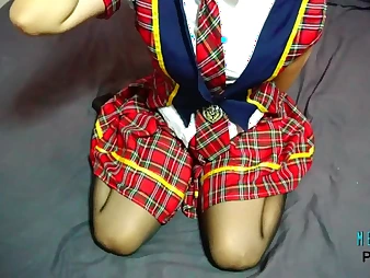 Breast Knob forth a steaming costume dissemble roleplay with a verified Japanese three