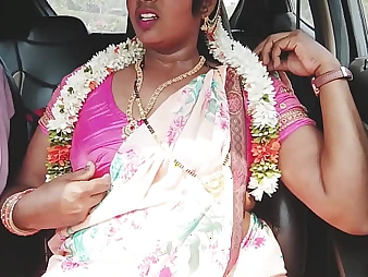 Super hot Silk with the addition of their way Indian buddy share a steaming car talk