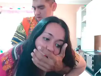 Kellyhotwifejoseigna & Kellyhotwife1: Indian step-mom & son-in-law get naughty more chum around with annoy kitchen