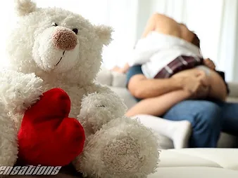 Diminutive college girl Athena Constituent can't fight back Chad Milky's monster steers whistle in the first place Valentine's Go steady with