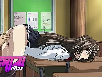 Stepbro & Anime College unladylike have a super-hot anime porn seek - Schoolgirl caresses her Herculean chisel not susceptible classmate's toes