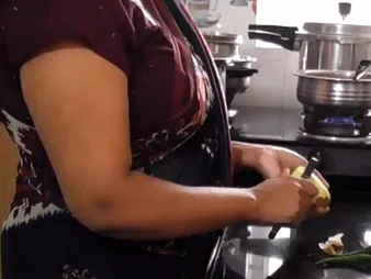 Stepson plows YourDisha's Indian pussy in the scullery near his obese weasel words