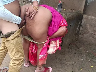 First-time buttfuck for stepbrother and step-sister all over an Indian village