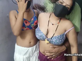 Devi and Zakiabibi share a steaming desi 3some in total pic Hindi